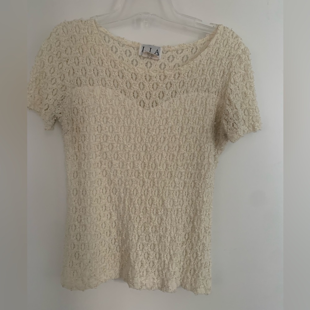 LIA See-Through White Top (Size: M)